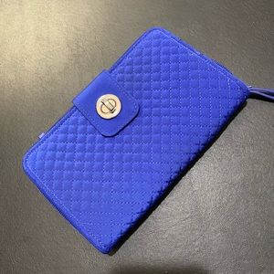 Brilliant blue Quilted Vera Bradley Wallet